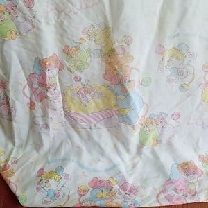 Popples- 1980's Vintage twin fitted sheet "I'd rather be leaping than sleeping"